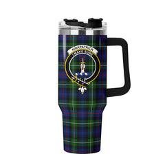 Kirkpatrick Tartan Crest 40 oz Insulated Tumbler with Handle