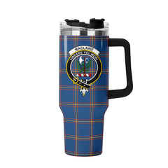 MacLaine of Loch Buie Hunting Ancient Tartan Crest 40 oz Insulated Tumbler with Handle