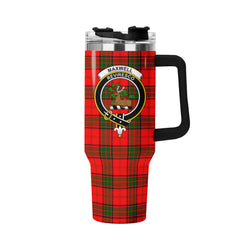 Maxwell Modern Tartan Crest 40 oz Insulated Tumbler with Handle