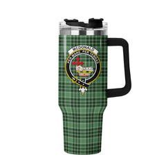 McDonald Lord of the Isles Hunting Tartan Crest 40 oz Insulated Tumbler with Handle