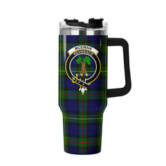 McEwan Modern Tartan Crest 40 oz Insulated Tumbler with Handle