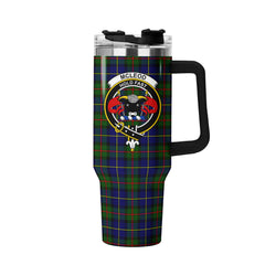 McLeod of Harris Modern Tartan Crest 40 oz Insulated Tumbler with Handle