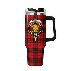 McLeod of Raasay Tartan Crest 40 oz Insulated Tumbler with Handle