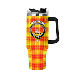 McMillan Clan Tartan Crest 40 oz Insulated Tumbler with Handle