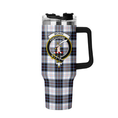 McRae Dress Modern Tartan Crest 40 oz Insulated Tumbler with Handle