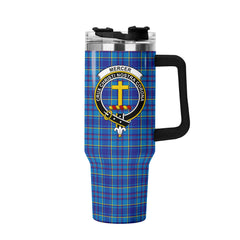 Mercer Modern Tartan Crest 40 oz Insulated Tumbler with Handle