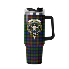 Murray of Atholl Modern Tartan Crest 40 oz Insulated Tumbler with Handle