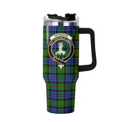 Paterson Tartan Crest 40 oz Insulated Tumbler with Handle