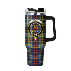 Scott Green Modern Tartan Crest 40 oz Insulated Tumbler with Handle