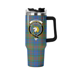 Stewart of Appin Hunting Ancient Tartan Crest 40 oz Insulated Tumbler with Handle