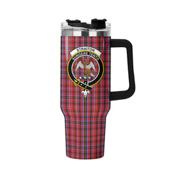 Straiton Tartan Crest 40 oz Insulated Tumbler with Handle