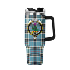 Thomson Blue Tartan Crest 40 oz Insulated Tumbler with Handle