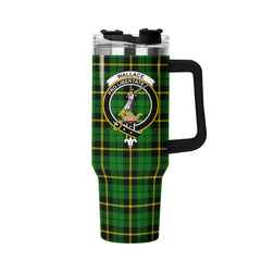 Wallace Hunting Modern Tartan Crest 40 oz Insulated Tumbler with Handle
