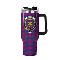 Wardlaw Modern Tartan Crest 40 oz Insulated Tumbler with Handle