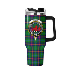 Young Modern Tartan Crest 40 oz Insulated Tumbler with Handle