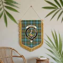 Caldwell Tartan Crest Wall Hanging Banner - Wood Pole