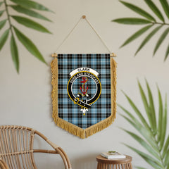 Clark Ancient Tartan Crest Wall Hanging Banner - Wood Pole