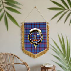 Elliot Modern Tartan Crest Wall Hanging Banner - Wood Pole