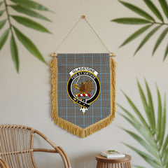Gladstone Tartan Crest Wall Hanging Banner - Wood Pole