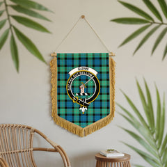 Gunn Ancient Tartan Crest Wall Hanging Banner - Wood Pole