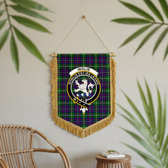 Inglis Modern Tartan Crest Wall Hanging Banner - Wood Pole