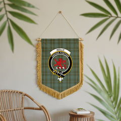 Kelly Dress Tartan Crest Wall Hanging Banner - Wood Pole