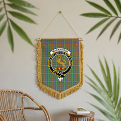 MacKintosh Hunting Ancient Tartan Crest Wall Hanging Banner - Wood Pole