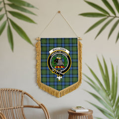 MacLaren Ancient Tartan Crest Wall Hanging Banner - Wood Pole