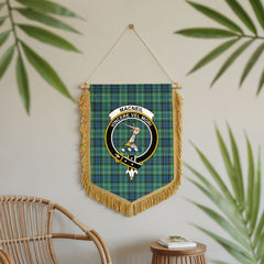 MacNeil of Colonsay Ancient Tartan Crest Wall Hanging Banner - Wood Pole