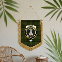 McLean Hunting Tartan Crest Wall Hanging Banner - Wood Pole