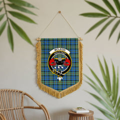 McLeod of Harris Ancient Tartan Crest Wall Hanging Banner - Wood Pole