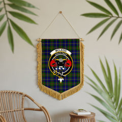 McLeod of Harris Modern Tartan Crest Wall Hanging Banner - Wood Pole