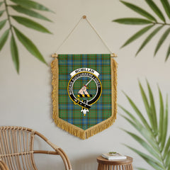 McMillan Hunting Ancient Tartan Crest Wall Hanging Banner - Wood Pole