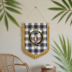McRae Dress Modern Tartan Crest Wall Hanging Banner - Wood Pole