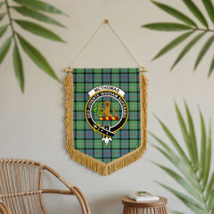 McThomas Ancient Tartan Crest Wall Hanging Banner - Wood Pole