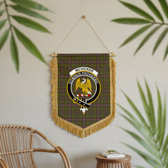 McVicker Tartan Crest Wall Hanging Banner - Wood Pole