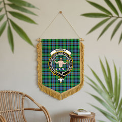 Murray of Atholl Ancient Tartan Crest Wall Hanging Banner - Wood Pole