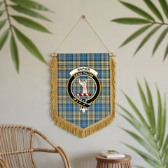 Napier Ancient Tartan Crest Wall Hanging Banner - Wood Pole