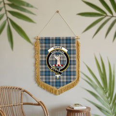 Napier Modern Tartan Crest Wall Hanging Banner - Wood Pole