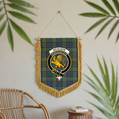 Nicolson Hunting Ancient Tartan Crest Wall Hanging Banner - Wood Pole