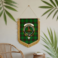 Orrock Tartan Crest Wall Hanging Banner - Wood Pole