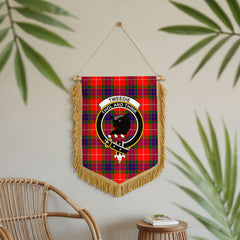 Tweedie Tartan Crest Wall Hanging Banner - Wood Pole