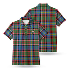 Aikenhead Tartan Crest Birdseye Mesh Polo Shirt