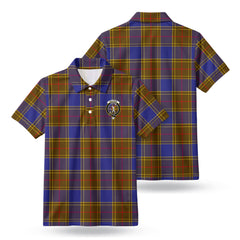 Balfour Modern Tartan Crest Birdseye Mesh Polo Shirt