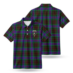 Brodie Hunting Modern Tartan Crest Birdseye Mesh Polo Shirt
