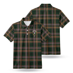 Buchanan Hunting Tartan Crest Birdseye Mesh Polo Shirt