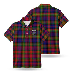Carnegie Modern Tartan Crest Birdseye Mesh Polo Shirt
