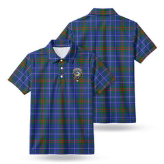 Edmonstone Tartan Crest Birdseye Mesh Polo Shirt