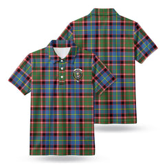 Glass Tartan Crest Birdseye Mesh Polo Shirt