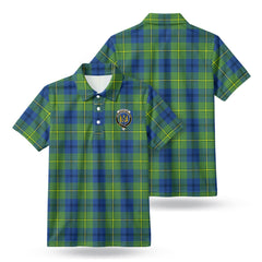 Johnstone Ancient Tartan Crest Birdseye Mesh Polo Shirt